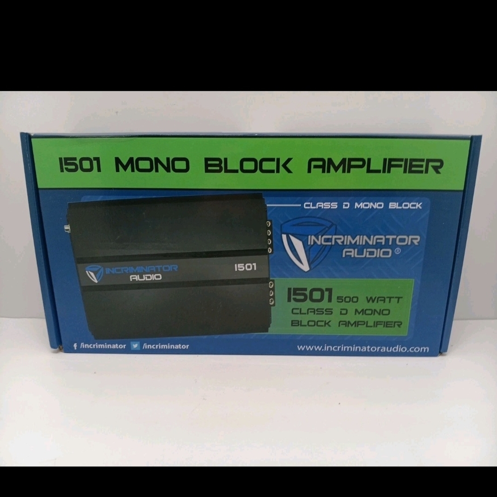 Incriminator Audio I501 500 Watt Class D Mono Block Car Amplifier Black NEW